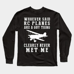 Soaring Gender Equality: RC-Plane Pilot! Long Sleeve T-Shirt